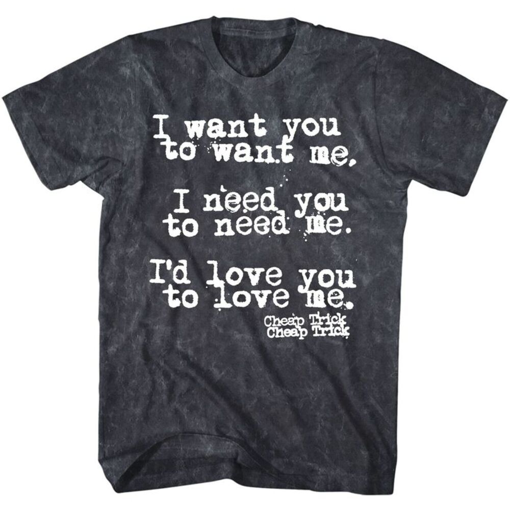 Cheap Trick - Cheap Trick - I Want You T-Shirt - 2XL Black Mineral Wash
